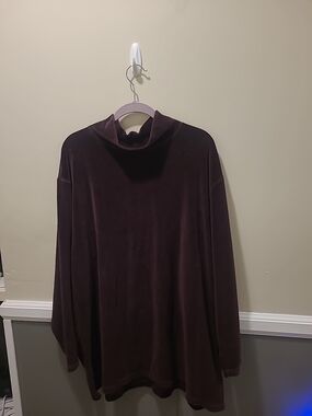Eddie Bauer Soft Velour Turtleneck Long Sleeve Size 2XL